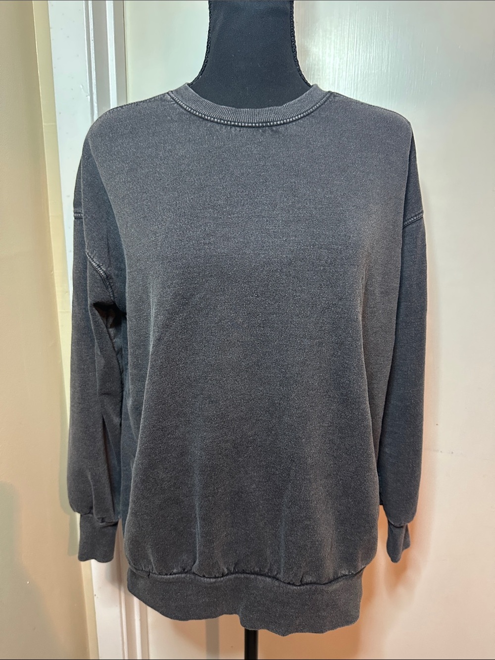 Z by Zella Washed Black Crewneck Sweatshirt XS